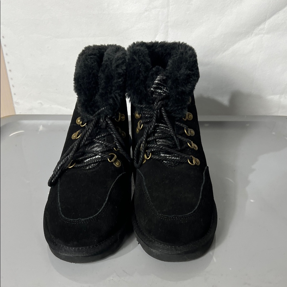 Lamo Black Fur-Lined Winter Boots